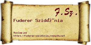 Fuderer Szidónia névjegykártya